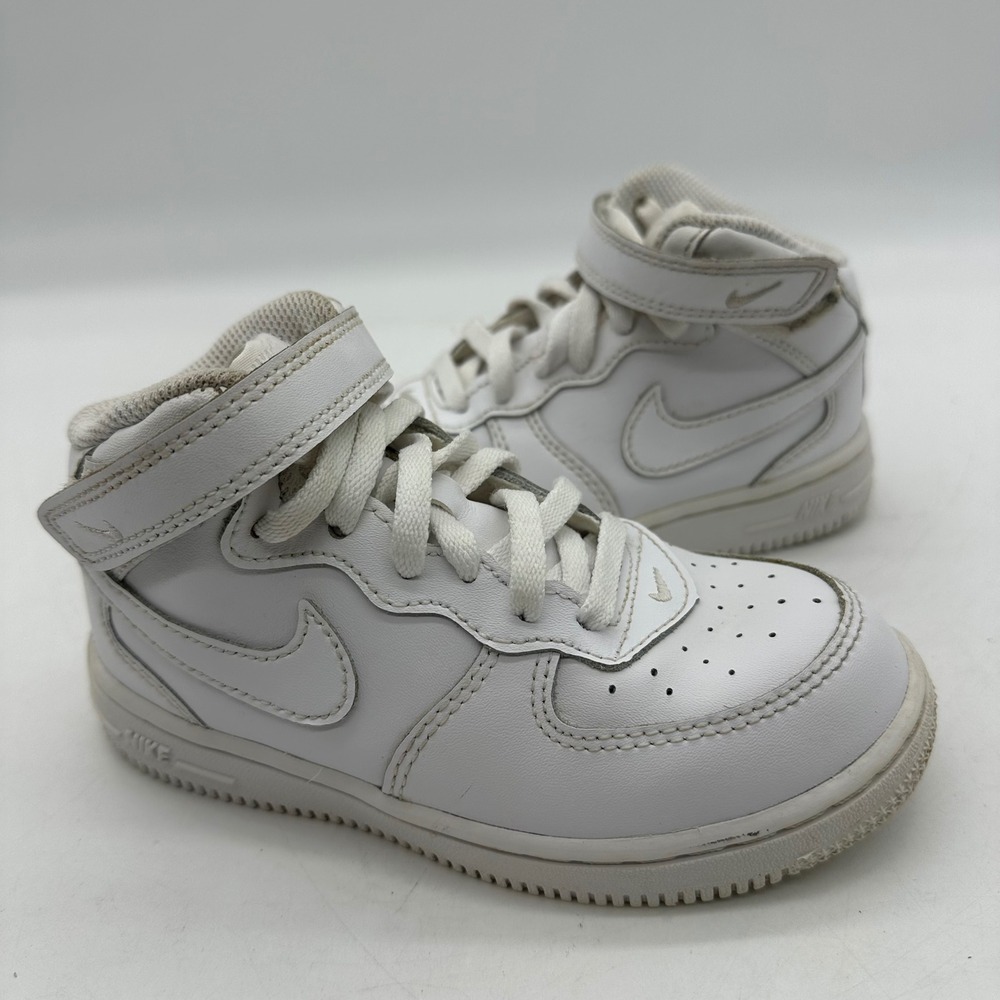 Nike 314197-113 Toddler 10C Shoes Force‎ 1 Mid LE Triple White Kids Sneakers